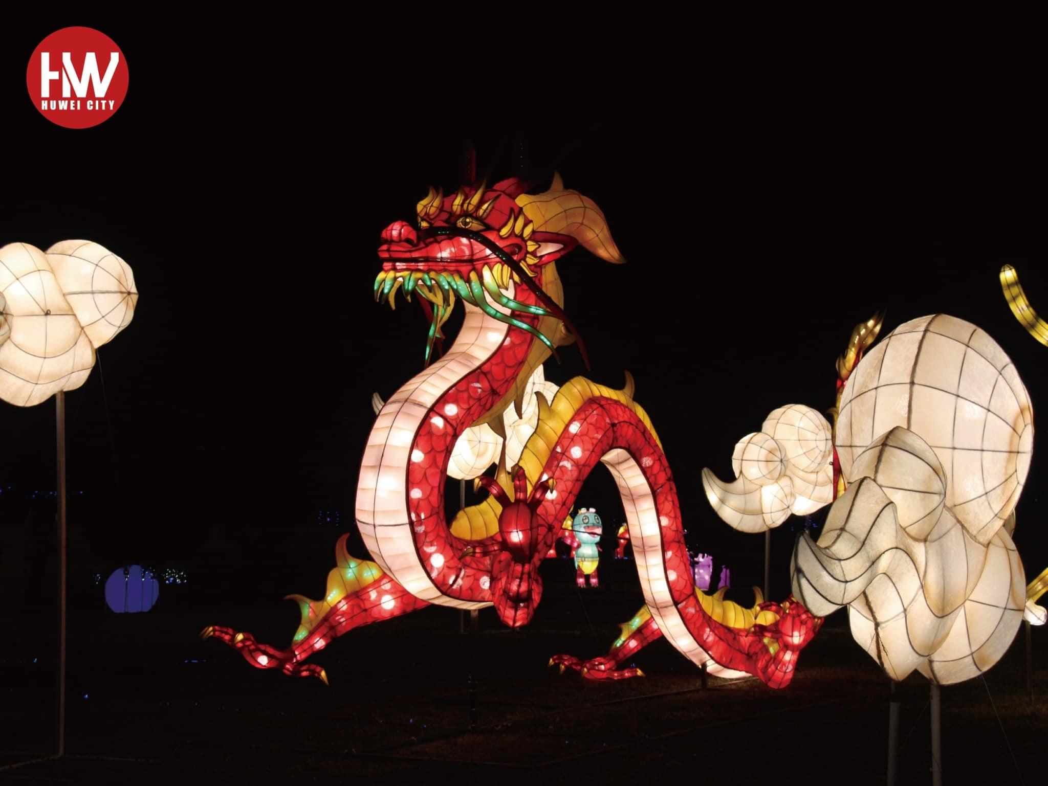 虎尾燈會今年以「虎躍龍騰」為燈會主題。(圖/翻攝自雲林虎尾鎮公所FB)
