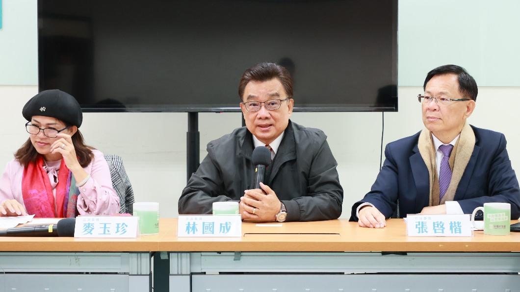 民眾黨立委林國成、麥玉珍與張啓楷昨(16)日上午召開協調會。(圖/民眾黨團提供)