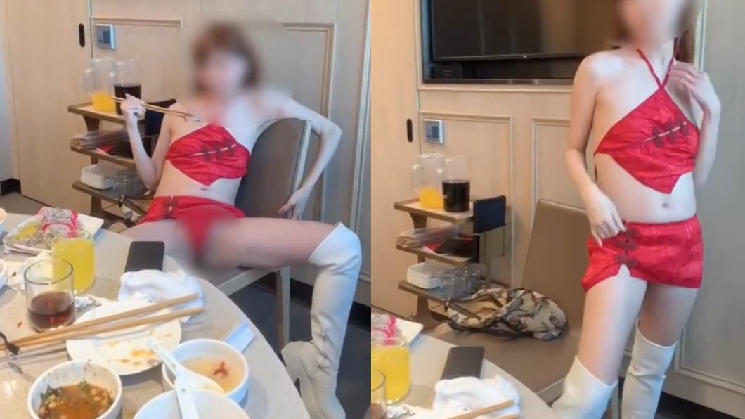 海底撈包廂拍片！網美夾水果「摩擦下面狂舔」　28秒全網看吐