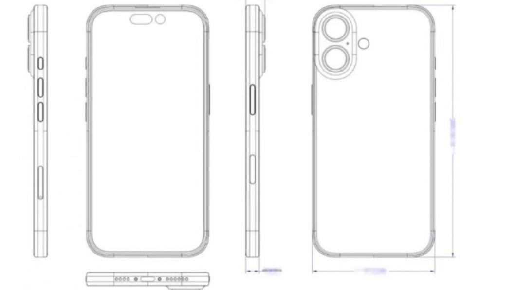 網傳iPhone 16入門款雙鏡頭相機將從對角線排列改回垂直排列。(圖/翻攝自Majin Bu X)