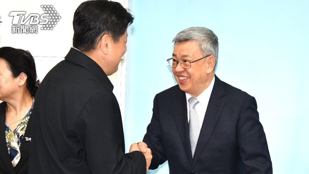 陳建仁拜會國民黨團。（圖／胡瑞麒攝）