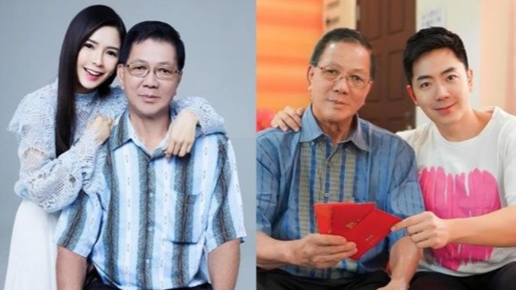 鍾曉玉(左)和鐘盛忠(右)在Facebook貼出與父親的合照悼念。(圖/翻攝自Facebook)