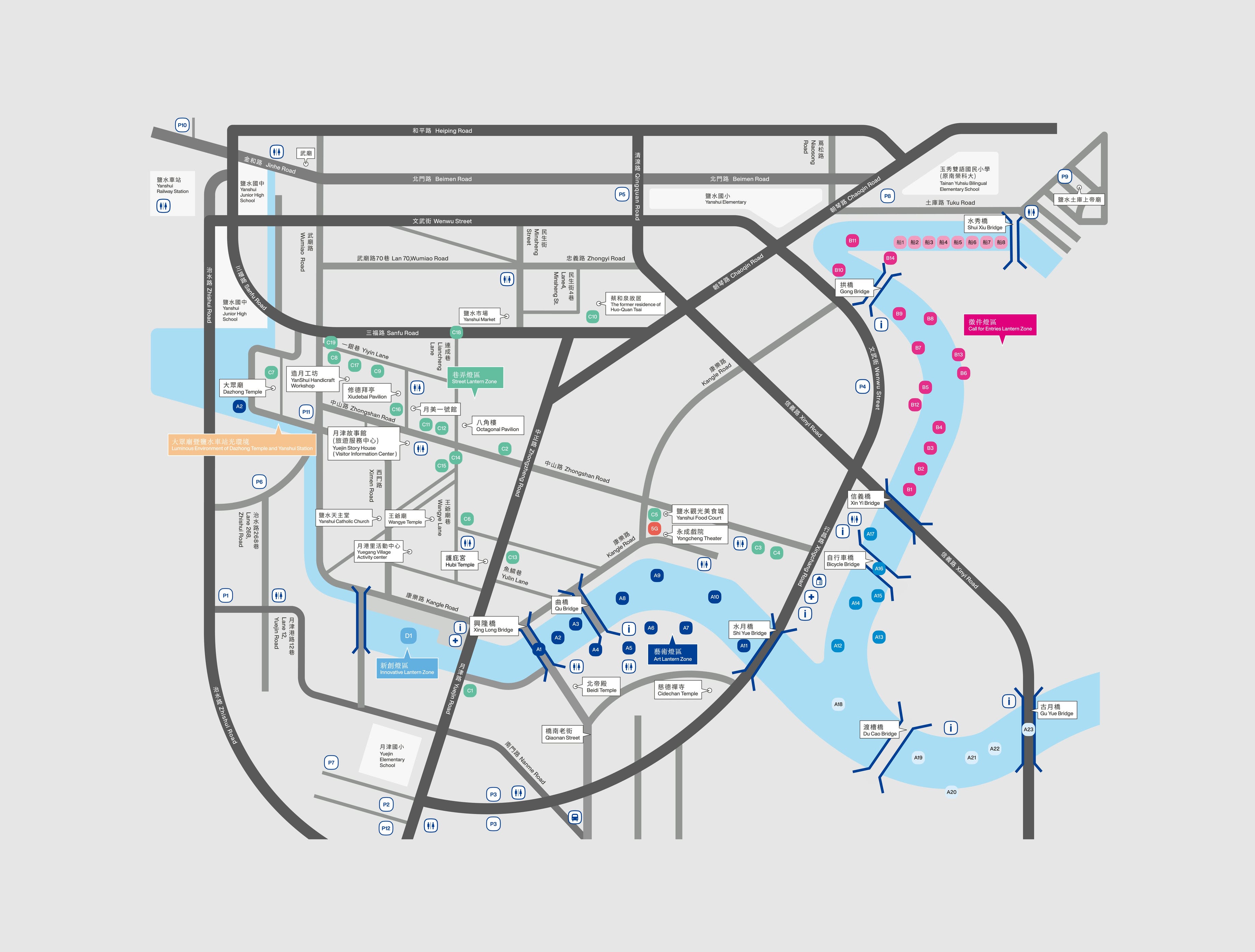 月津全區港展覽地圖。(圖/翻攝自月津港官網)