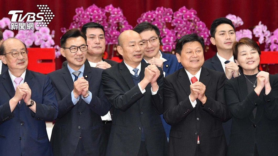 韓國瑜首次以立法院長身份主持新春團拜。（圖／胡瑞麒攝）