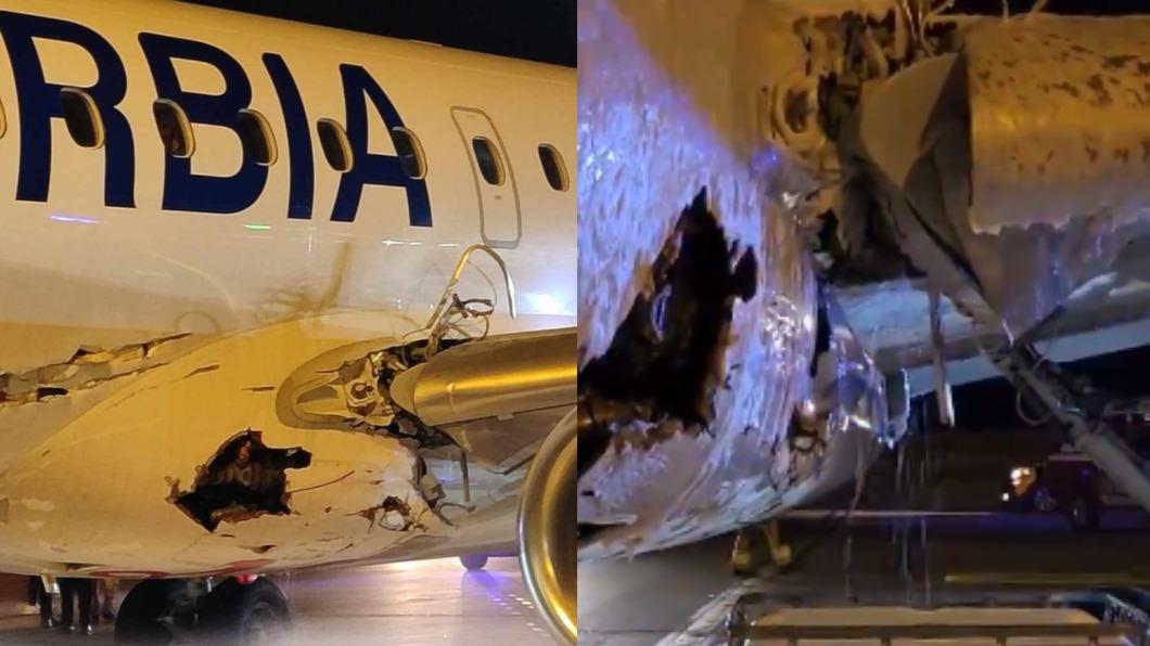 106人客機起飛撞跑道設施 機身「高空破大洞」緊急返航