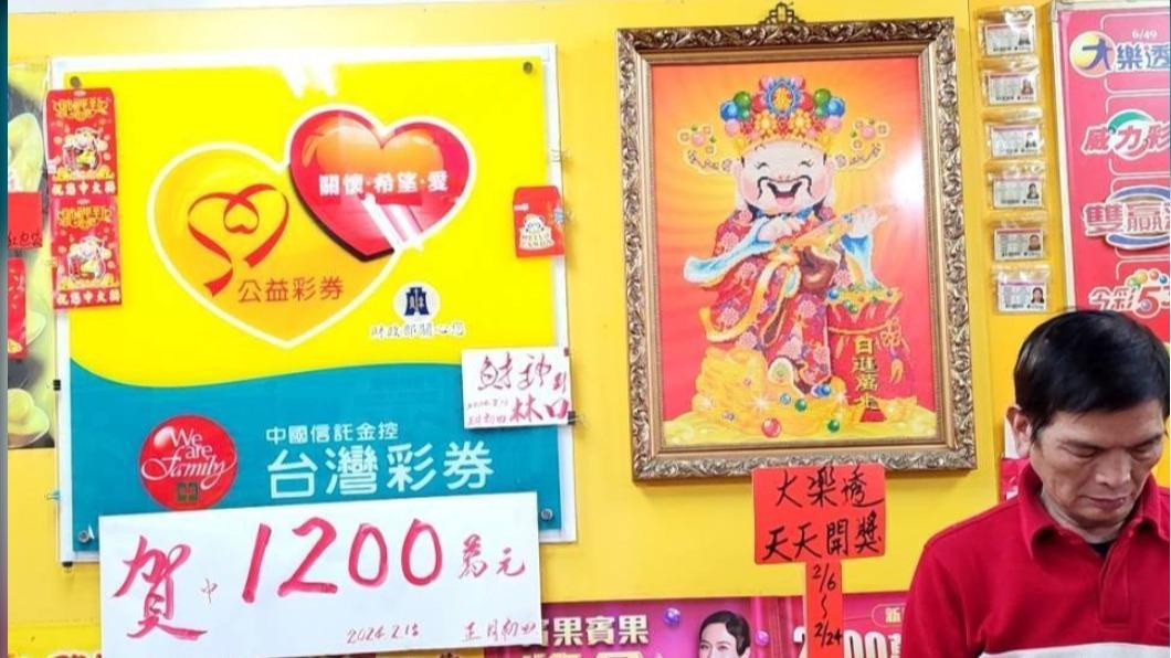 彩券行擺財神爺畫像!圖中驚見「1號碼」 夫妻刮中1200萬