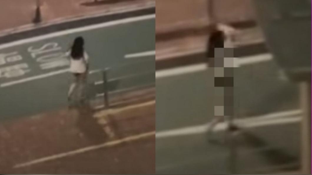 半裸女脫衣片外流!情侶吵架「當街露奶剩內褲」3分鐘影片全曝光