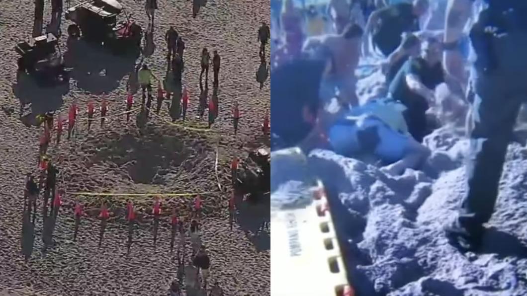 佛州海邊玩沙挖出「1.8公尺深巨洞」 2童慘遭活埋1人死亡
