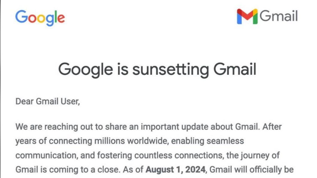 國外瘋傳假消息「Gmail將終止服務」　官方急澄清