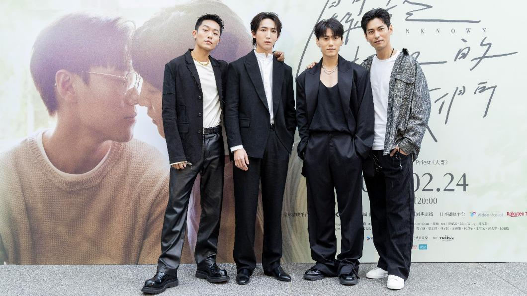 張楷奕(左起)、黃宏軒、邱宇辰、楊子儀劇中有多場精彩武打戲。(圖/結果娛樂提供)。(圖/結果娛樂提供)