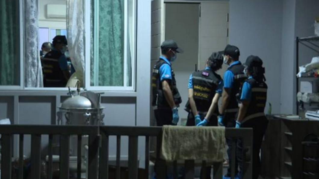 警方在餐廳發現500克氯胺酮(俗稱K他命),及試圖使用化學物質銷毀證據的痕跡。(圖/翻攝自《Thai PBS》)