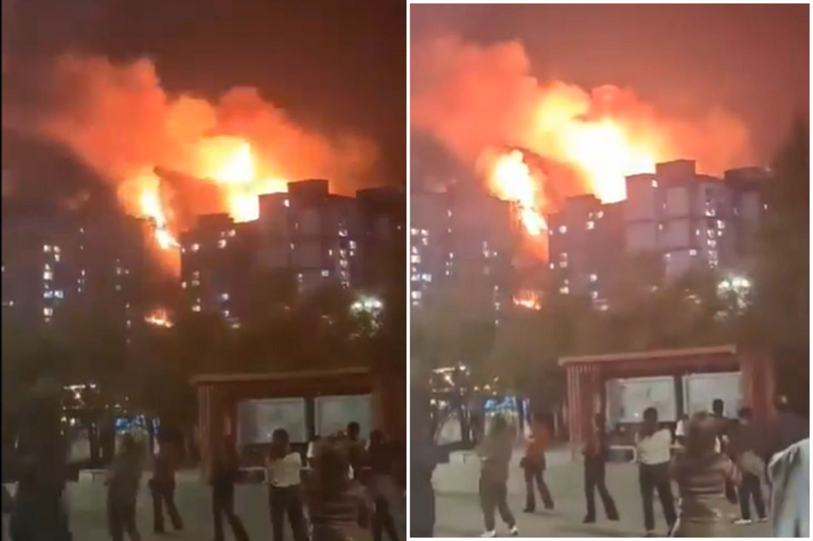 厲害了中國大媽!森林大火逼近 她們無畏熊熊烈火淡定跳廣場舞