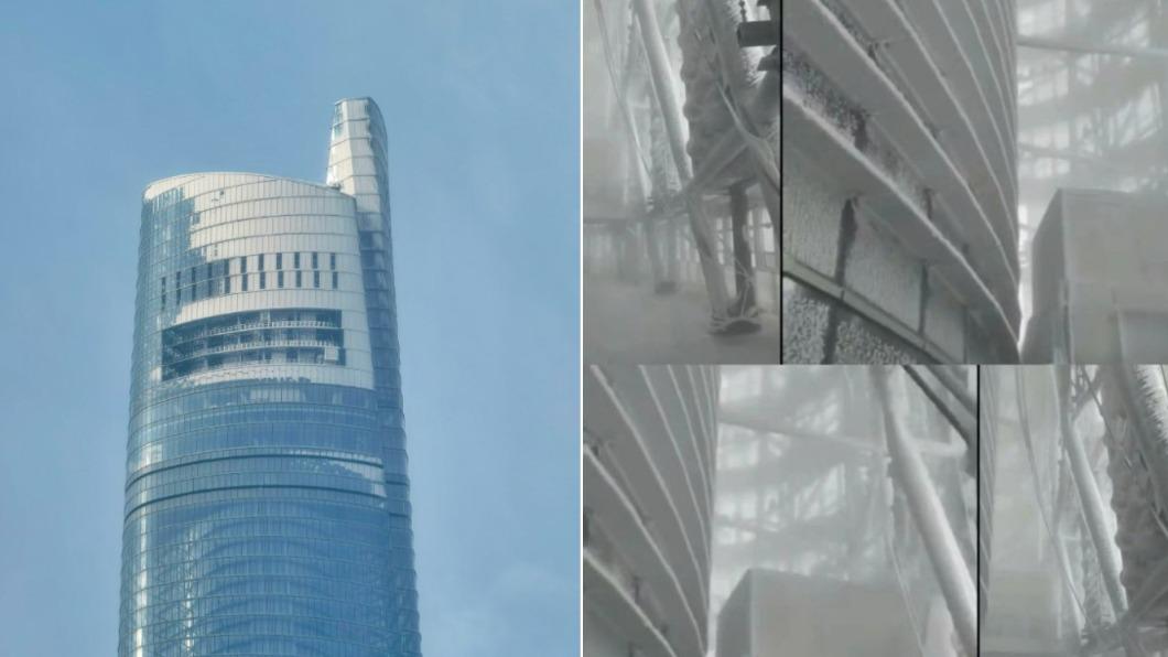 罕見!中國第1高樓「頂端結冰」 民眾看傻:像電影一樣