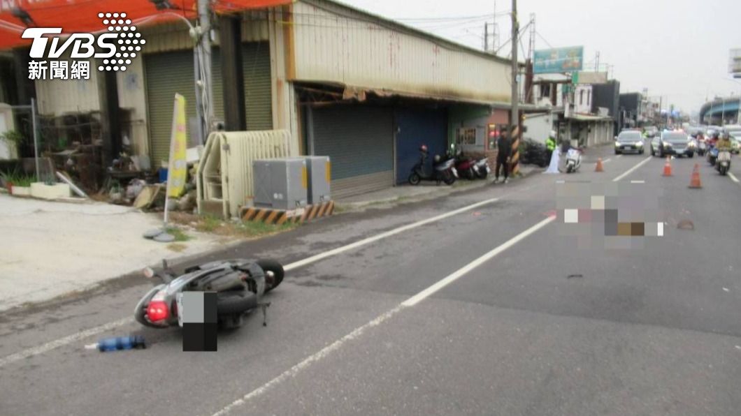 台南永康發生死亡車禍。(圖/TVBS)