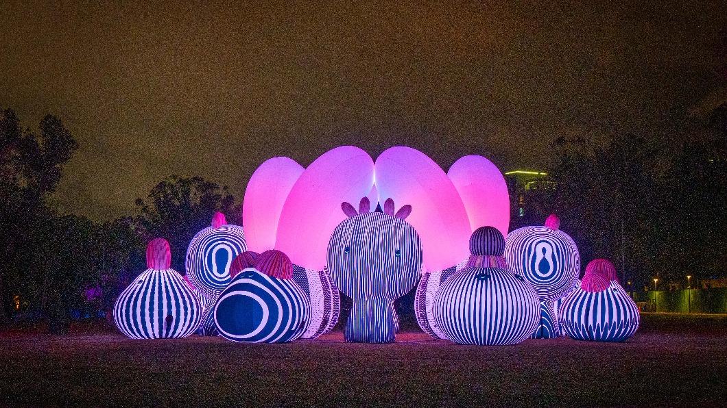 「飛天交響樂」燈區。（圖／桃園市政府觀光旅遊局提供）