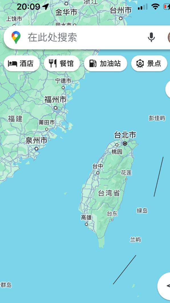 大陸網友分享Google地圖版本。（圖／翻攝自微博）
