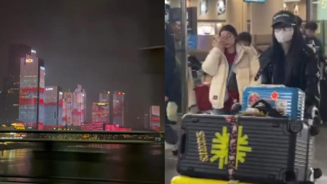 謝金燕昨被拍到現身長沙,而她也在IG限動分享當地風景。(圖/翻攝自矮周迅微博、謝金燕IG)