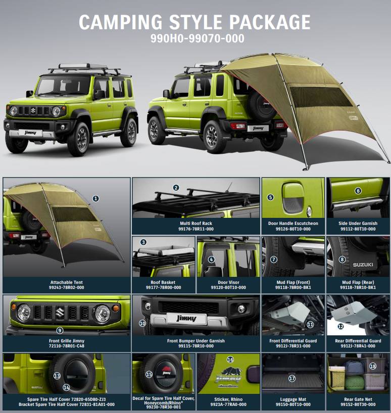 Camping Style Package擁有最多實用性配置。（圖／Suzuki提供）