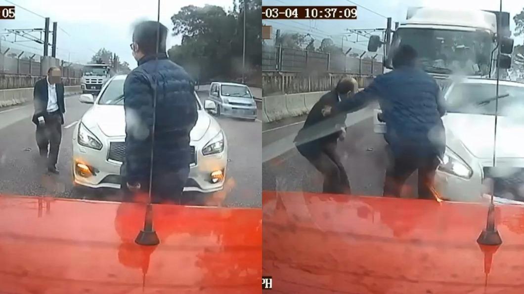 擦撞急下車理論！70秒後慘變「人肉保齡球」　2港男遭追撞噴飛