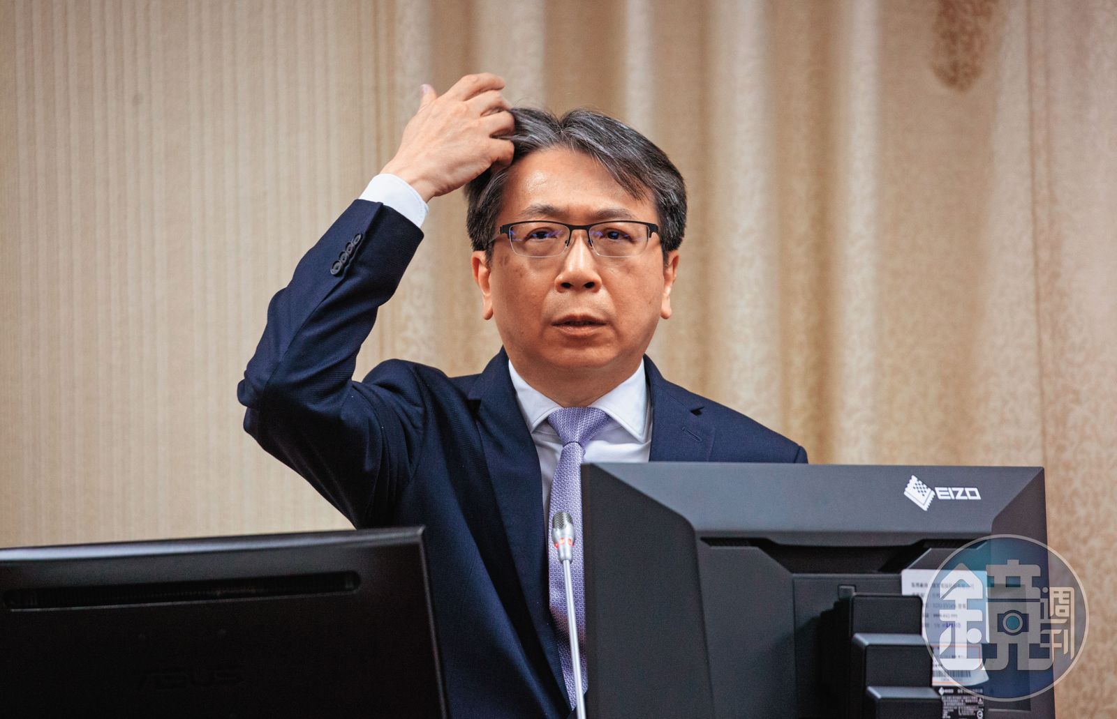 謝靜華強吻馬尾妹事件爆發之後,國安局長蔡明彥(圖)下令嚴查。(圖/鏡週刊)