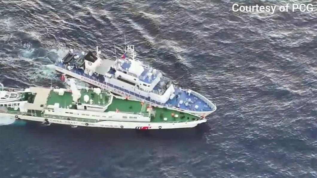 南海衝突激化!中國海警船刮蹭 水砲攻擊菲船