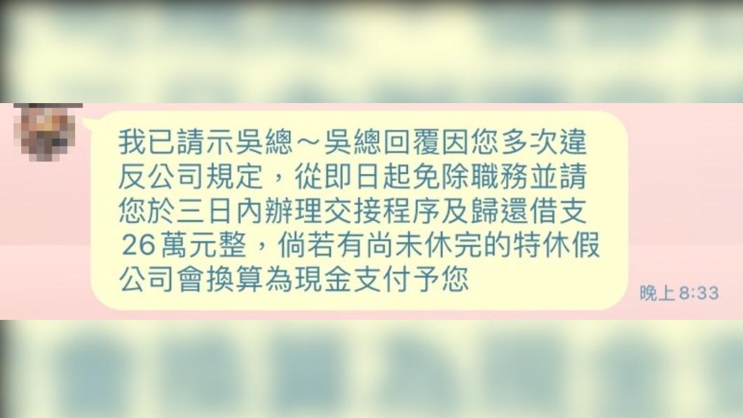 公司不給請假,家屬反應後,女子遭到解雇。(圖/翻攝自當事人臉書)