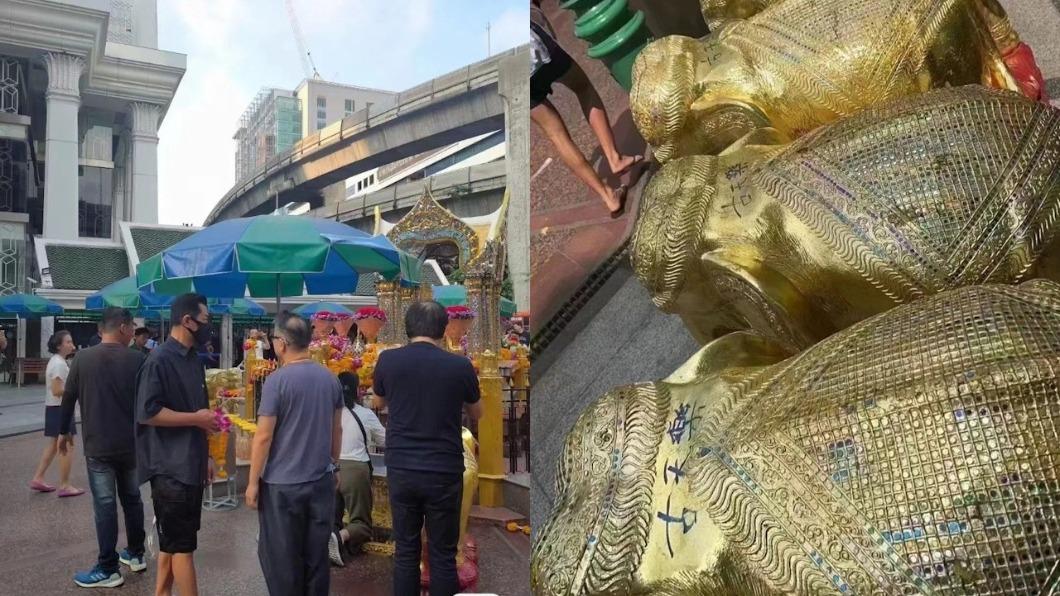 古天樂被目擊去泰國曼谷某四面佛還願。(圖/翻攝自小紅書)
