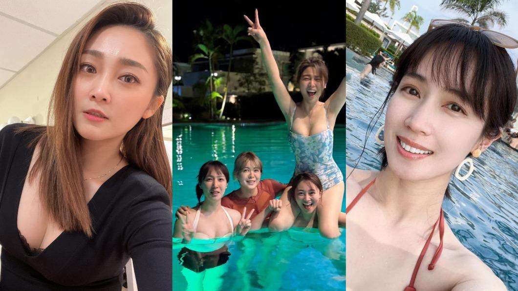 4女星開泳池趴!「性感比基尼豐滿炸出」嗨坐肩上 照片全曝光