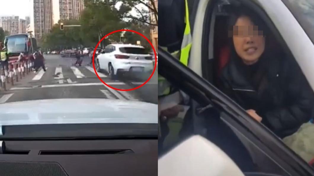 紅燈不停「暴衝撞學生」！陸女開BMW狂飆　遭逮扯：被腦控