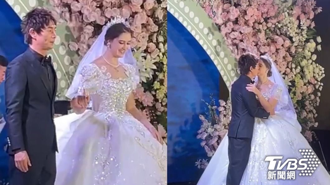 獨/黃品源梅開二度!甜吻絕美新娘10秒 婚禮內部畫面曝光