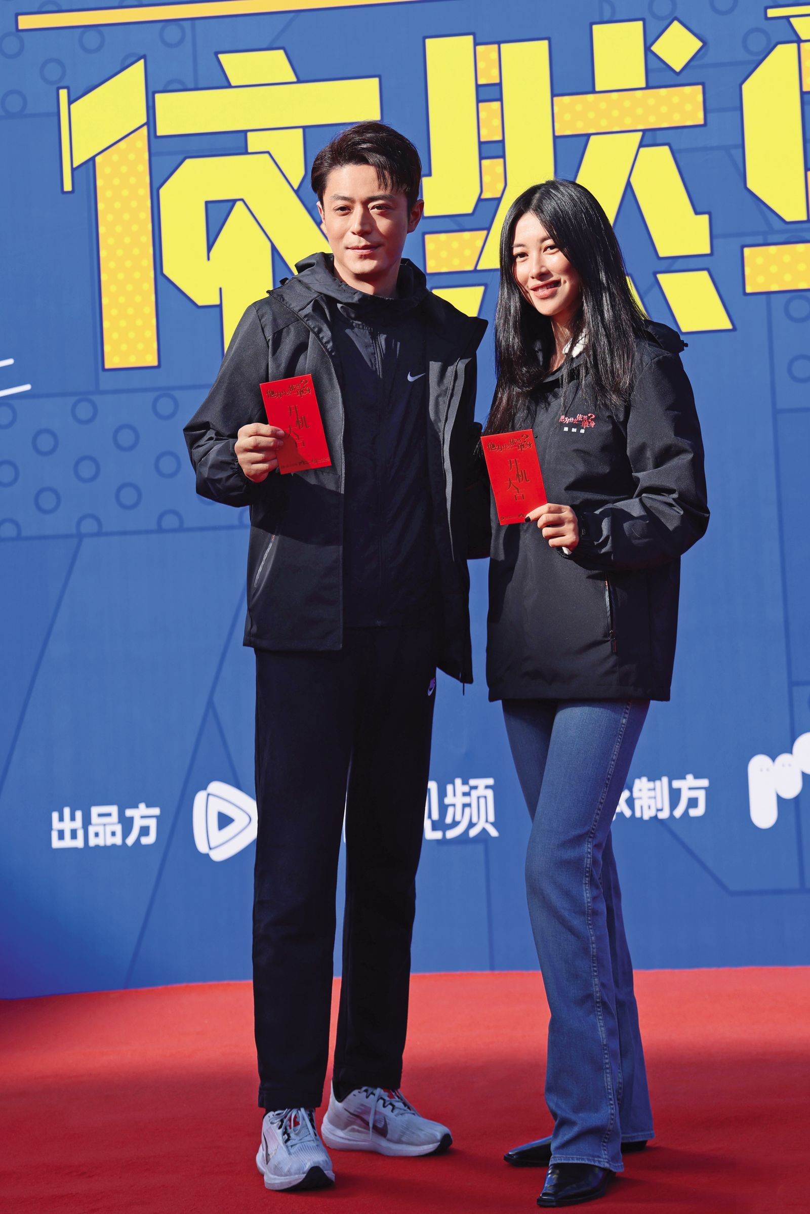 霍建華（左）去年底和大陸女星朱珠（右）演出《他為什麼依然單身》。（圖／翻攝自朱珠微博）