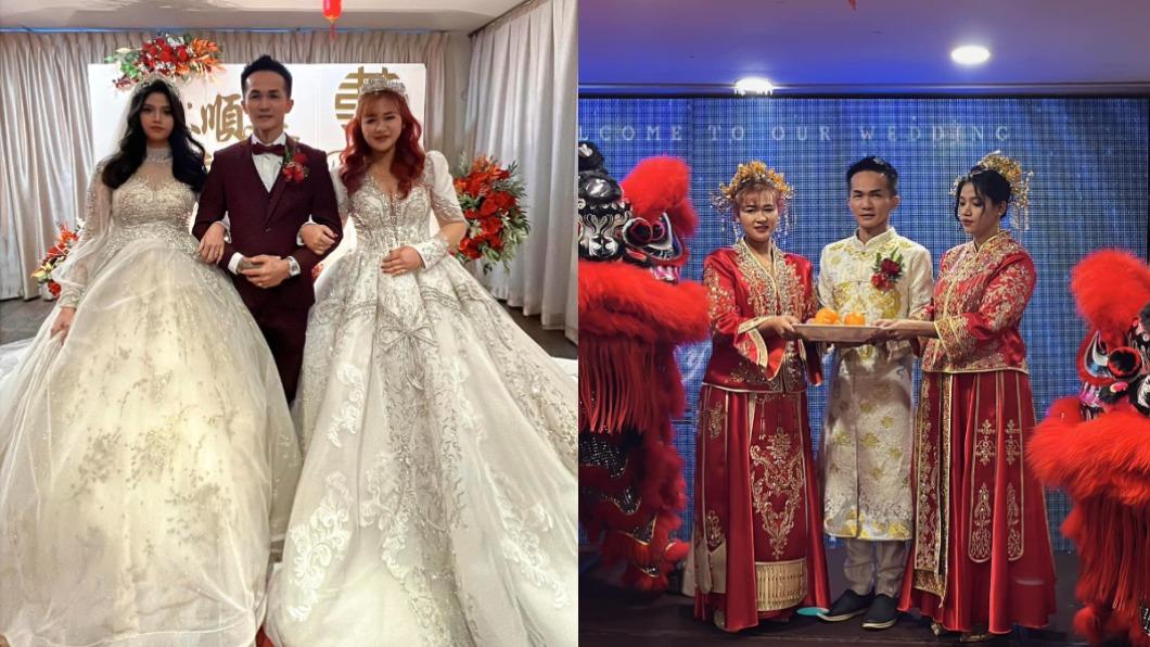 馬國男爽娶2老婆!婚紗照各別拍 婚宴「3人行」甜蜜畫面曝
