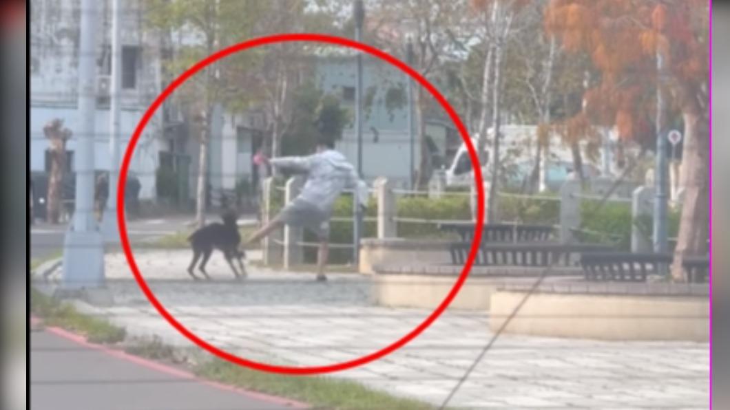 好殘忍...男對狗「又踹又踢」 網友怒:虐狗過分