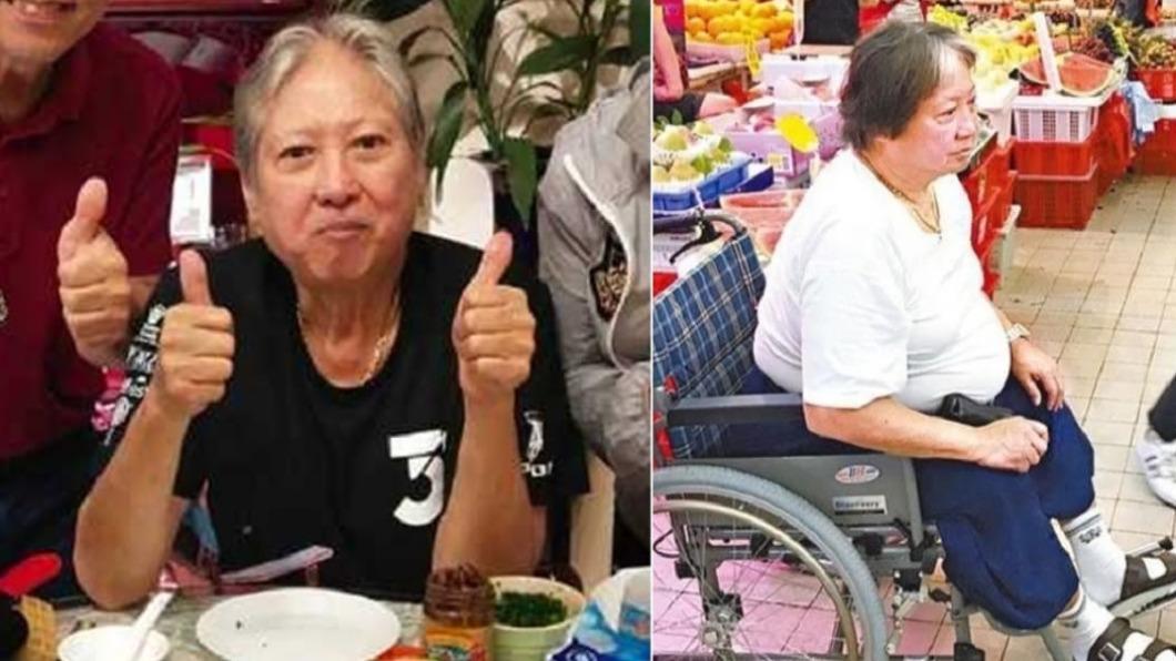洪金寶多次被拍得以輪椅代步，且身形明顯消瘦。（圖／翻攝自抖音、微博）