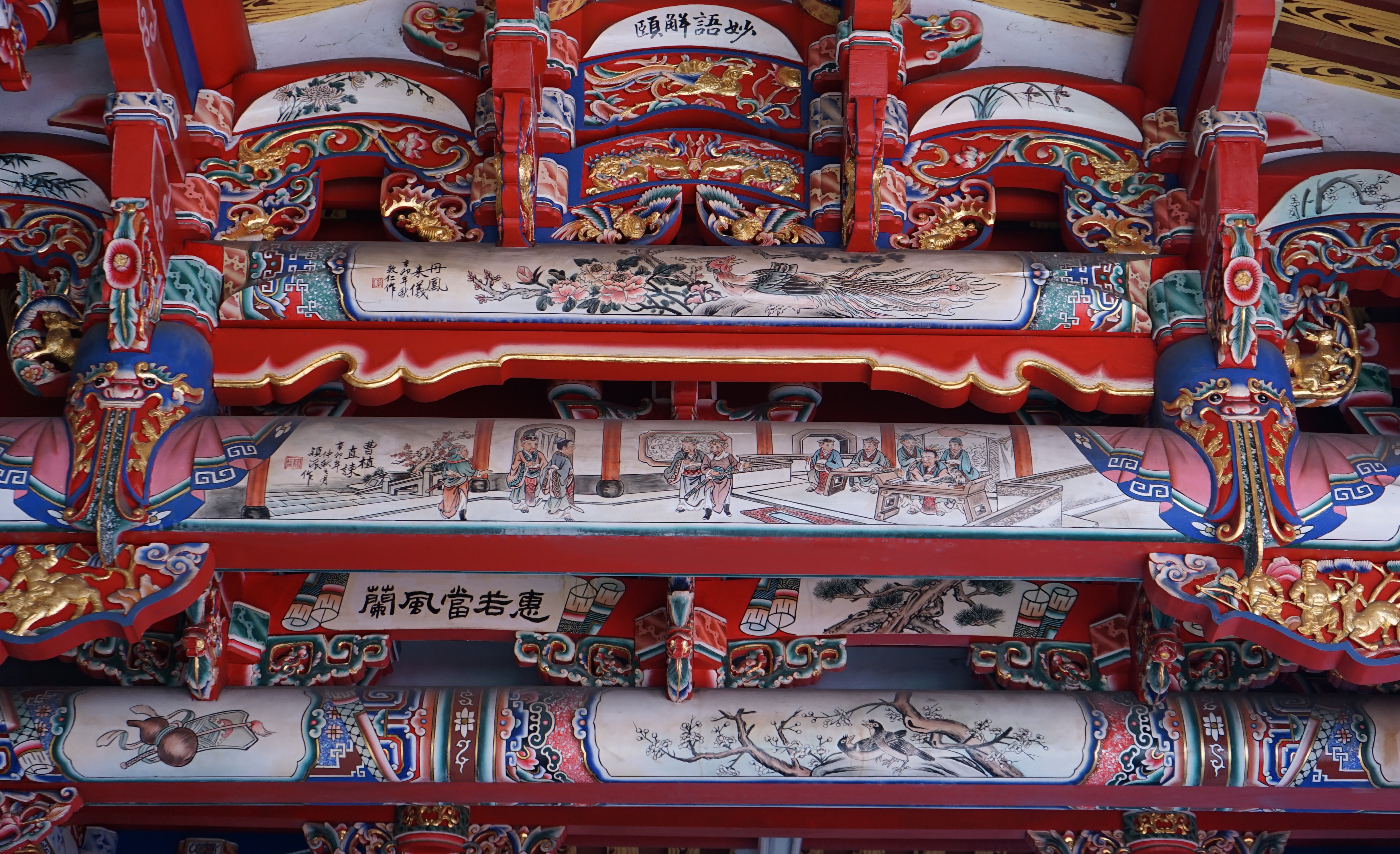 陳穎派廟宇的作品,全都是透過他的巧手畫上去。(圖/翻攝自國家文化記憶庫官網)