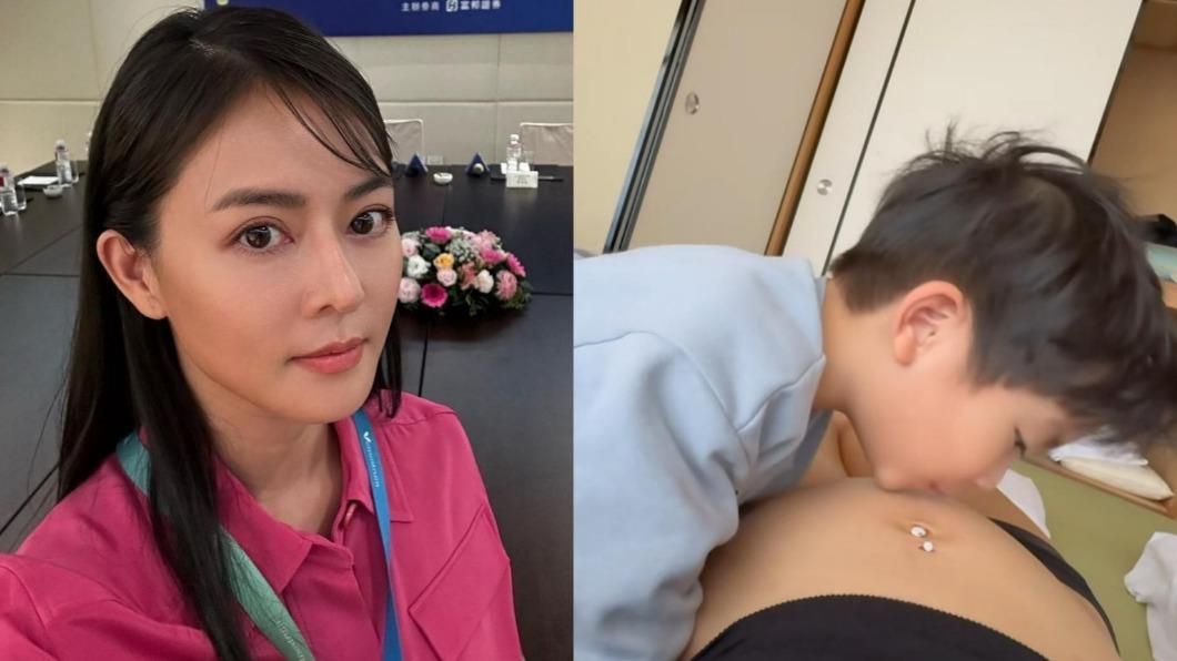 劉香慈懷三寶孕肚現形!帥兒撒嬌狂吻 奶音喊「寶寶早安」萌翻