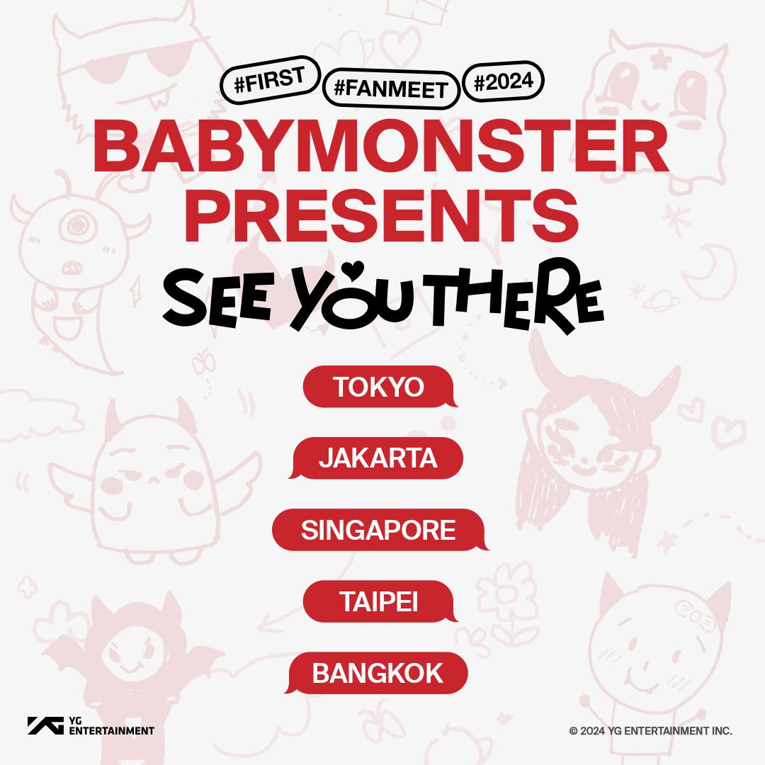 BABYMONSTER粉絲見面會中也有台北站。(圖/翻攝自BABYMONSTER推特)