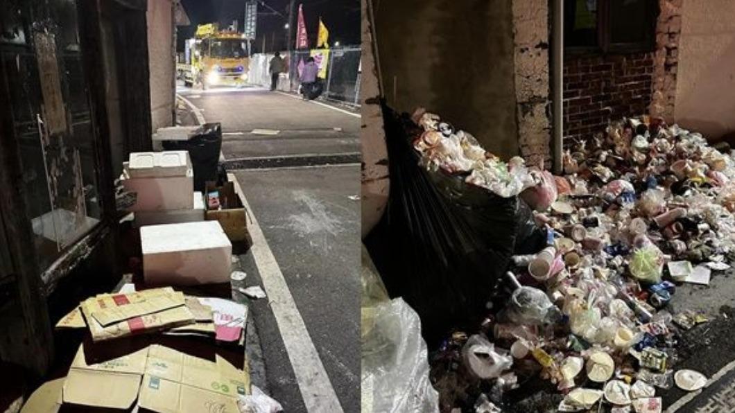 女住戶忍不住大罵香燈腳別再亂丟。(圖/翻攝自FB白沙屯媽祖勇腳粉絲團)