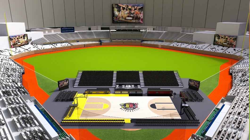 T1/台灣首例!大巨蛋扇形棒球場座落籃球場 搭建工程曝光