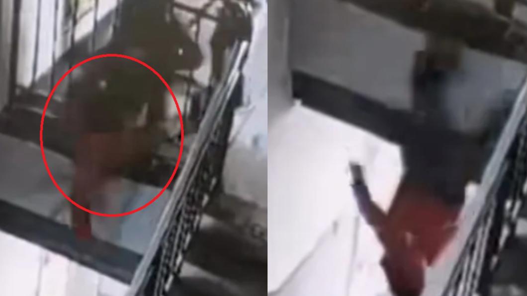 陸男童樓梯玩鬧!一碰欄杆「瞬間斷開」慘墜4樓 驚悚影片曝