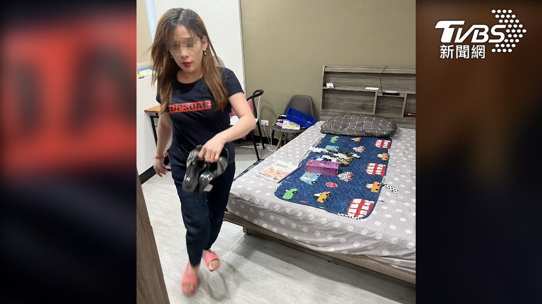 黎女的真實樣貌與廣告差很大。(圖/TVBS)