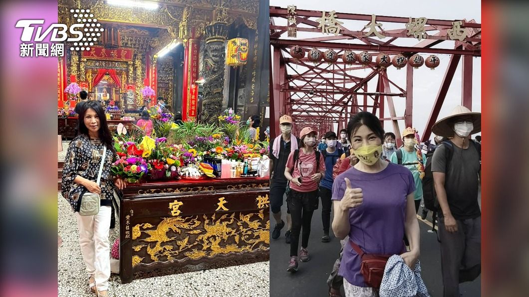 蔡佩璇對於白沙屯媽祖相當虔誠。(圖/蔡佩璇提供)