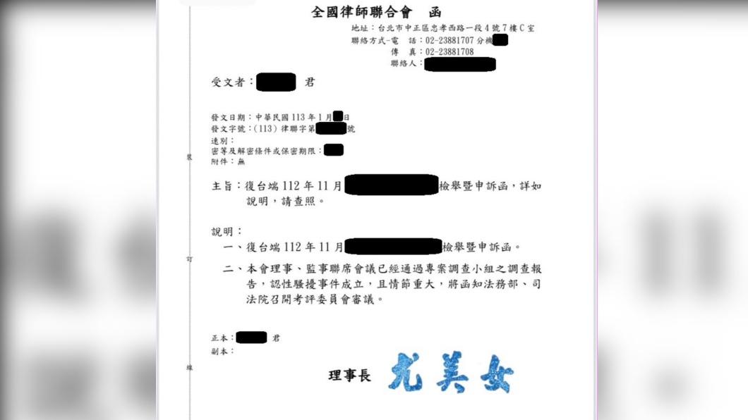 蕭姓實習律師曾多次以肢體、語言性騷擾至少5名女律師。（圖／讀者提供）