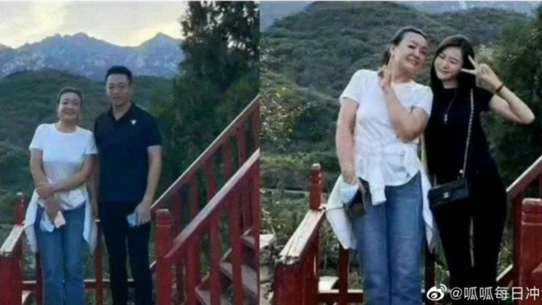 張穎穎曾大方和汪小菲、張蘭去爬山,感情一度很融洽。(圖/翻攝自微博)