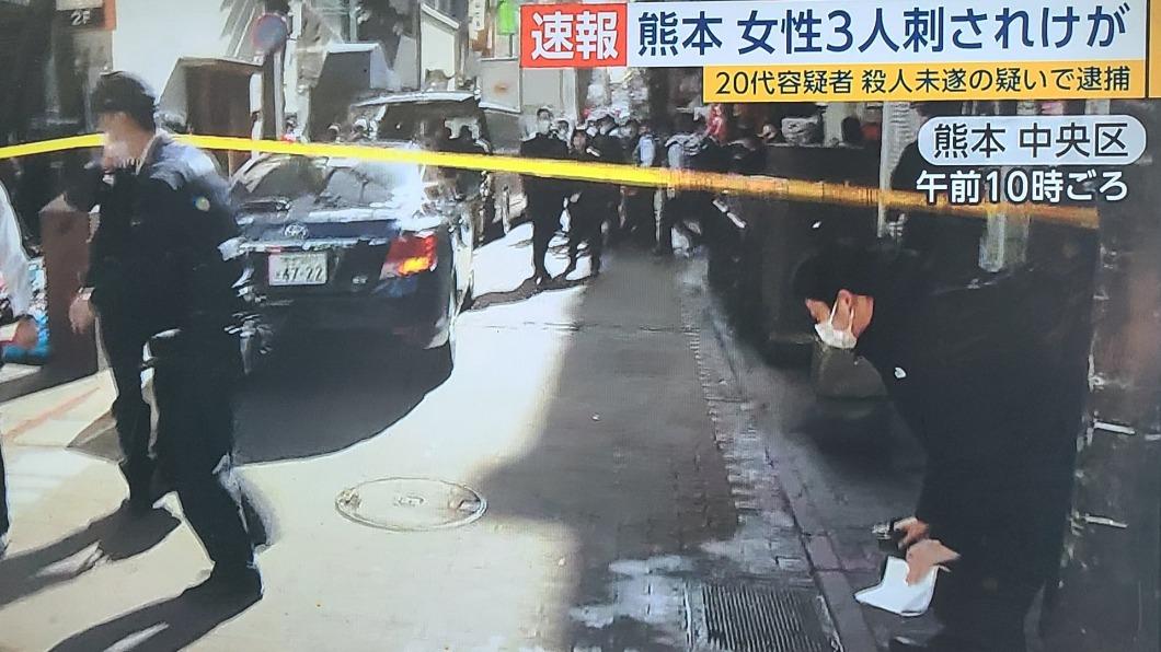日本熊本鬧區驚傳砍人!3女被刺傷 傷者拿染血菜刀大喊救命