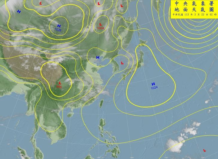 今吹南風，高溫突破30度。（圖／氣象署）