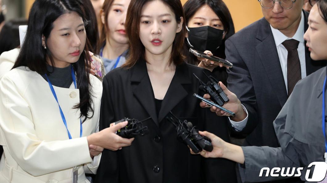 金賽綸涉酒駕2023年出庭受訪。(圖/news1提供)