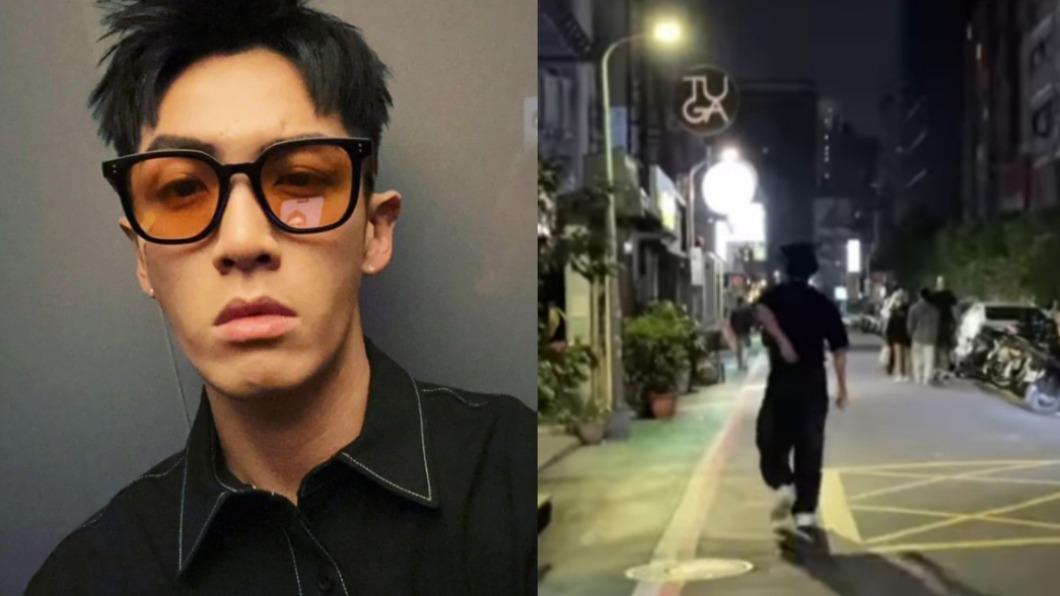 柯震東被網友捕捉到「邊走邊抓屁股」的照片。(圖/翻攝自IG、threads)