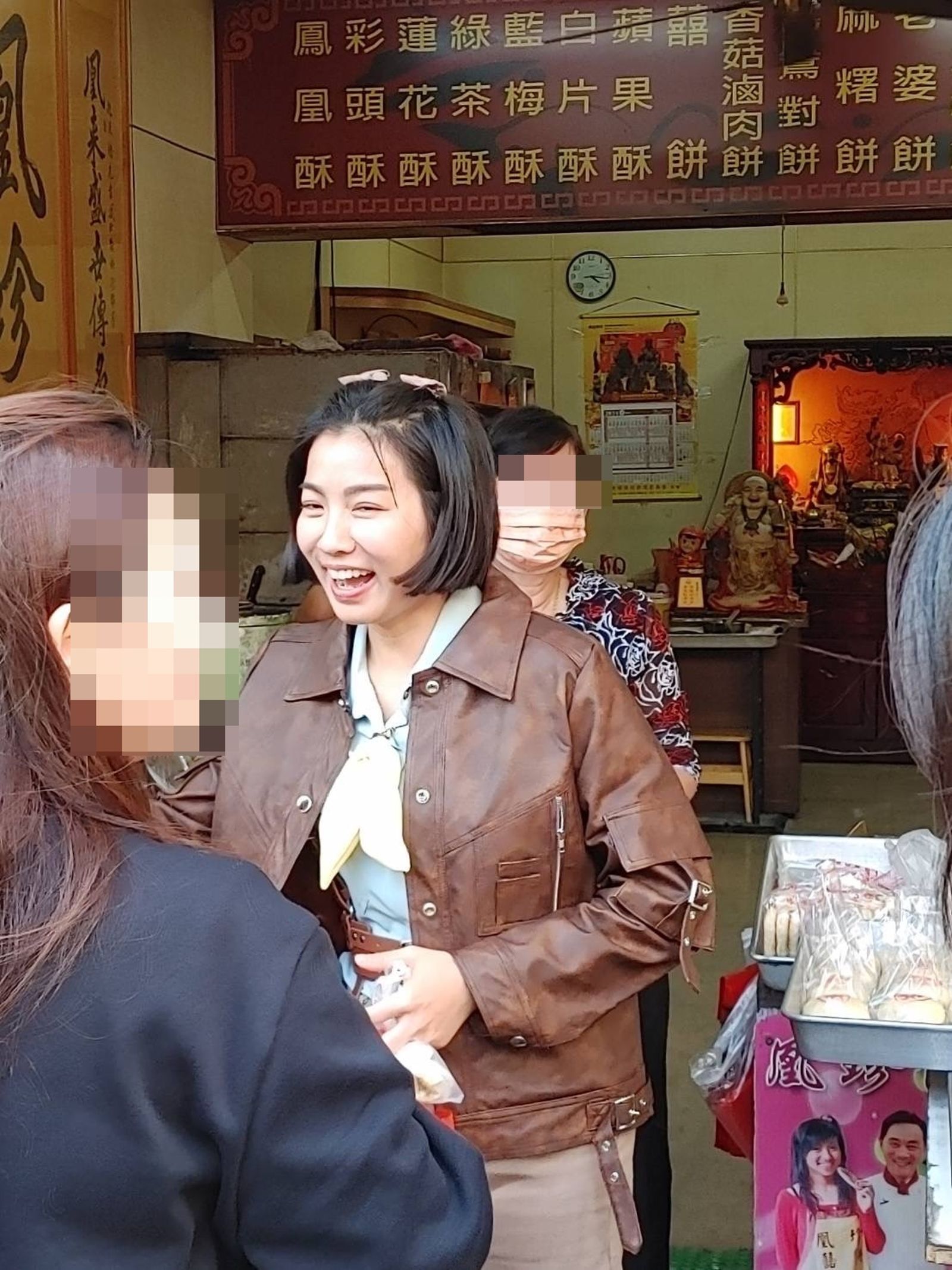 3月中米可白回鹿港老家被捕獲肉肉臉。(圖/讀者提供)