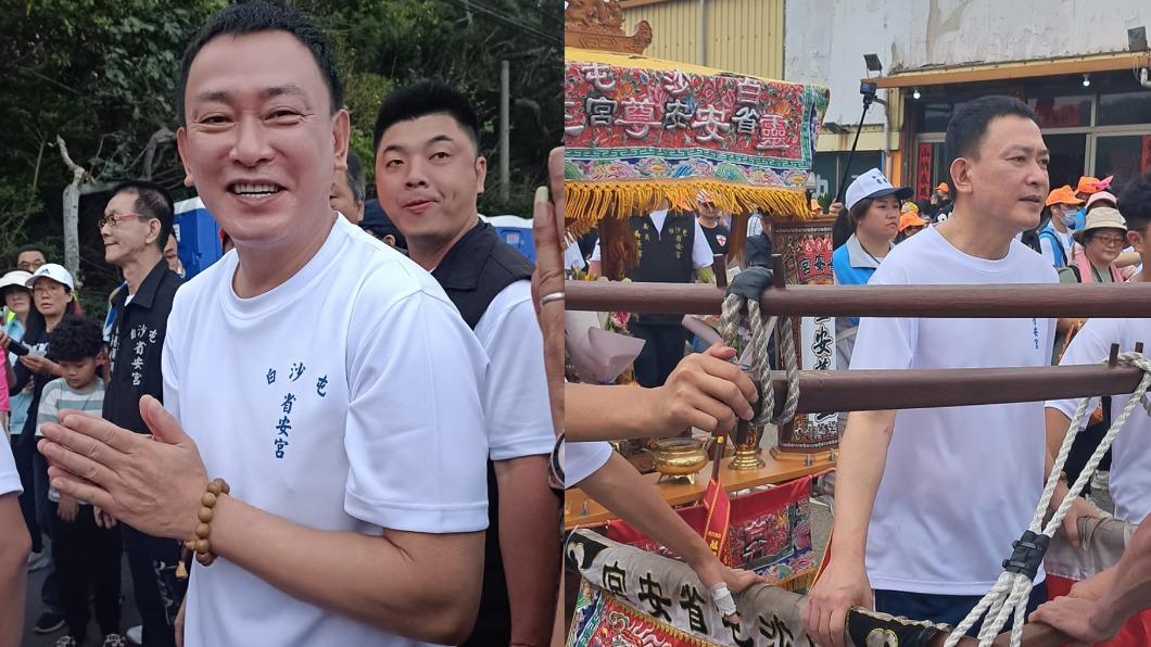 王識賢一現身,其他網友也拍下照片並於留言處分享。(圖/翻攝自臉書「白沙屯媽祖全球徒步聯誼會」)